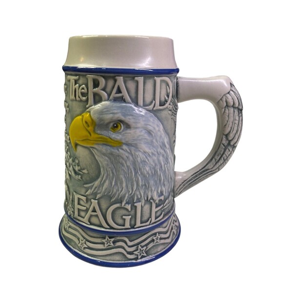 Beer Stein Mug American The Bald Eagle Ceramarte Tom O'Brien's 2000 VINTAGE - Picture 2 of 10